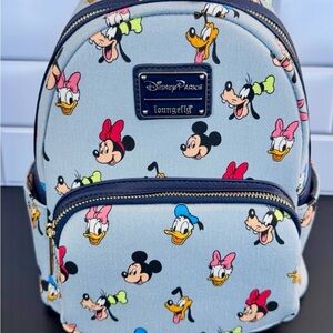 Loungefly Disney Parks denim with Disney Characters